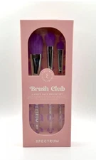 Spectrum Brush Club 3 Piece Makeup Brush Set Vegan Brand New In Box Sealed