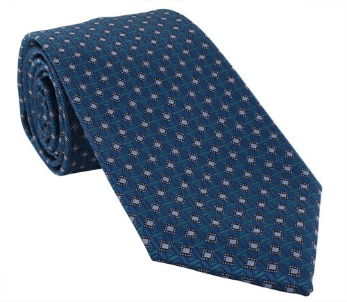Michelsons of London Square Grid Polyester Tie - Picture 2 of 18