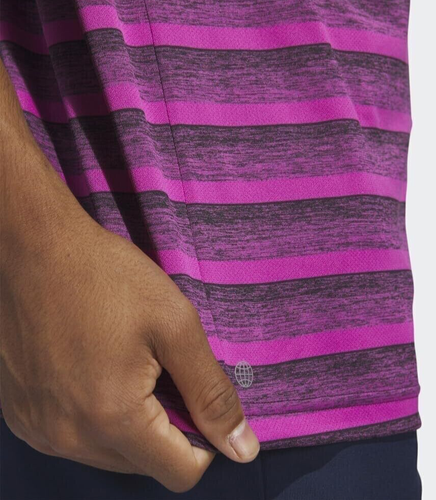 Adidas Maglia Uomo M Golf Polo a Righe. Campione Fucsia Lucida HR8011 - Foto 3 di 4