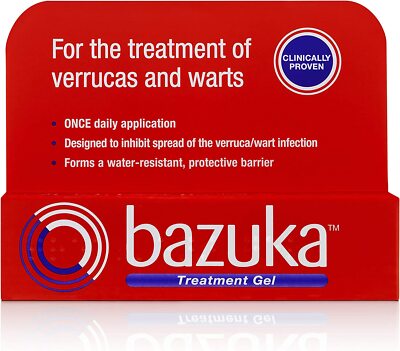 Bazuka Behandlungsgel effektive schmerzfreie Behandlung + Verruca Entfernung 6g SCHNELLE P&P