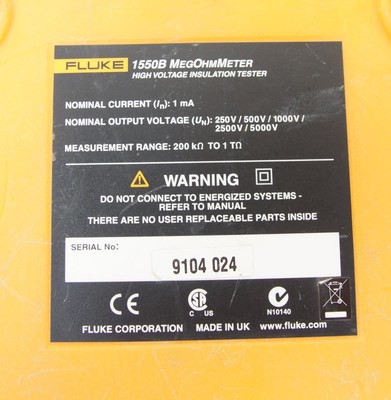 Fluke 1550B 5 kV tester di isolamento digitale ad alta tensione