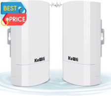 2-Pack 300Mbps Wireless Bridge, Outdoor CPE Wifi Kit Point to Point Wireless Acc