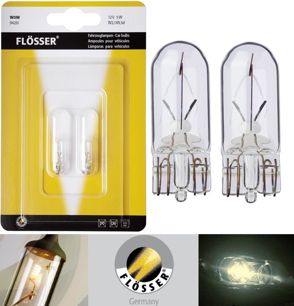 Flosser 194 168 2825 W5W 5W Zwei GlüHbirnen Kennzeichen Tag Licht Ersatz Upgrade-image