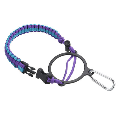 Wasserflasche Griff, geflochten Schlüsselband Clip D Ringe schwarz, Farbe 31
