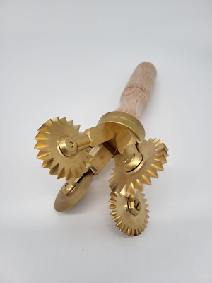 Roulette Découpe Pâte En Cuivre 38mm - Pour Tortellini/Ravioli - Manche Bois