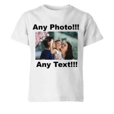 Personalised Custom Baby/Childs Tee Shirt, 7 Sizes - From 6 Months to 10 Years