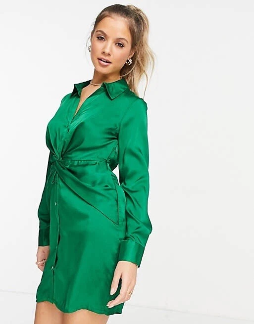 Stradivarius clearance green dress