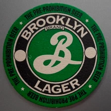 CRAFT BEER COASTER ONE Brooklyn Brewery early coaster 3.35" 1 side 1995 NY-BRO-1