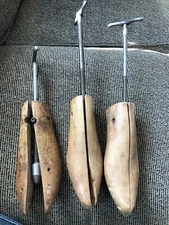 VINTAGE ANTIQUE (3)PIECE SHOE TREE COBBLER WOODEN FOOT STRETCHER