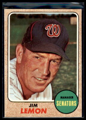 1968 Topps  Jim Lemon  MGR #341 Washington Senators