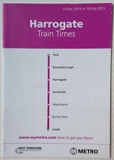 WEST YORKSHIRE METRO TIMETABLE Harrogate York-Leeds Dec 2014 Trains Railways UK