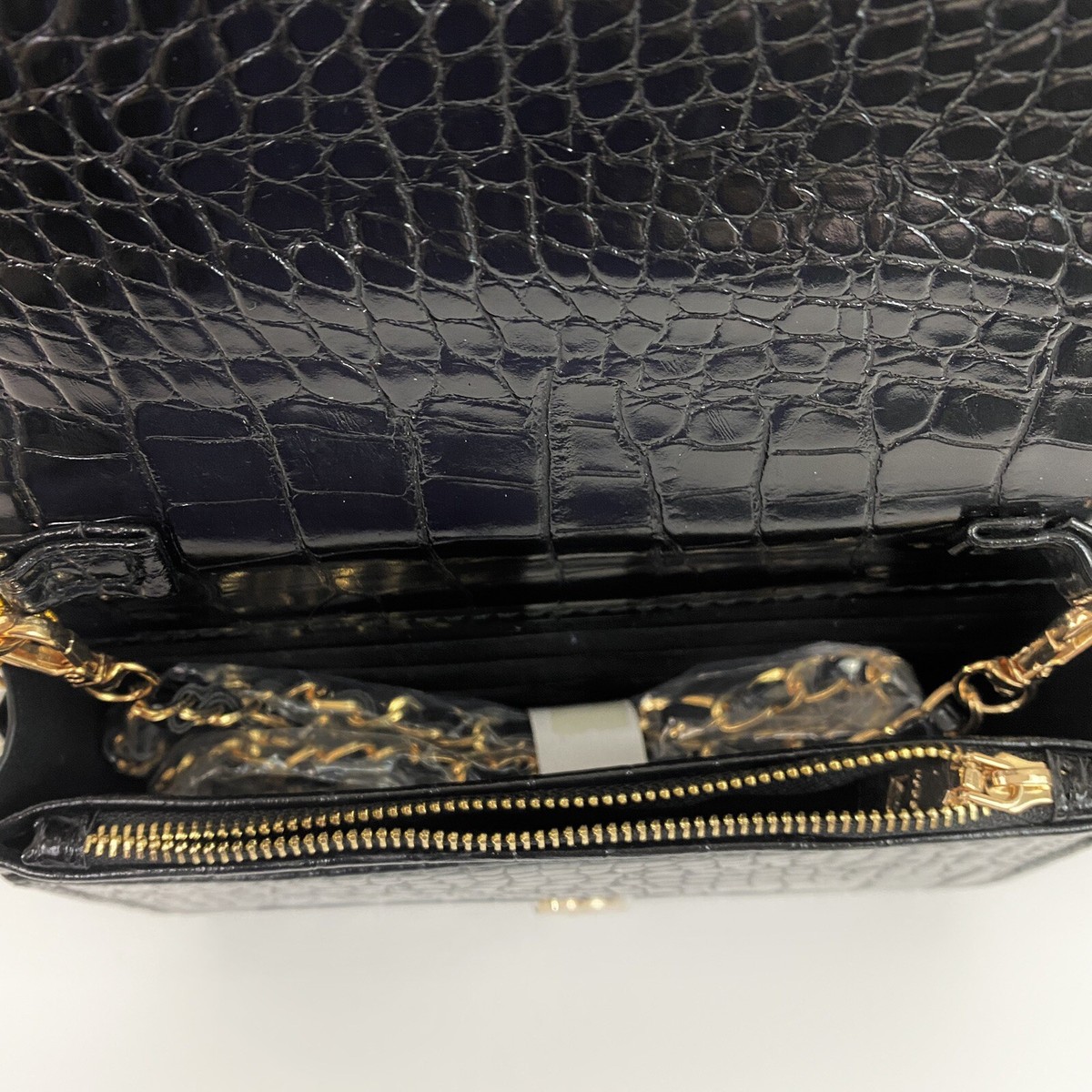 Bebe Leona Croco Crossbody Handbag Black NWT $69 | eBay