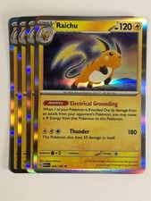 Pokemon TCG 151 4x Playset Holographic Raichu...