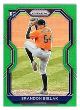 2021 Panini Prizm #172 Brandon Bielak Green Prizm Refractor