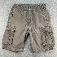 VTG Levi's Cargo Shorts Mens 30 Brown Utility Multi Pocket Zip Fly Workwear Y2k