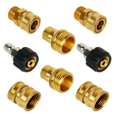 #ad Pressure Washer Quick Connect Kit M22 To 3 8 Adapter Set Brass Fittings $27.99