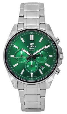 Casio Edifice Standard Green Dial Sports Quartz 100M Men's Watch EFV-650D-3A