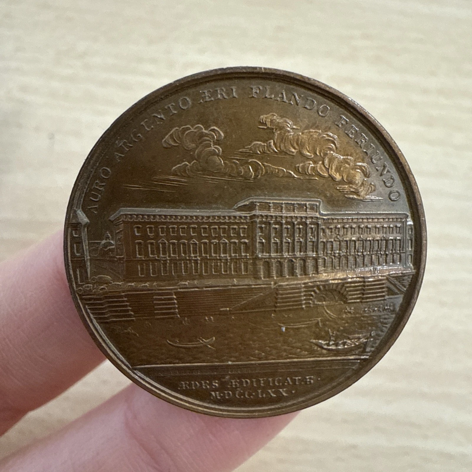 Médaille Auro Argento Aeri Flando Feriundo En Bronze