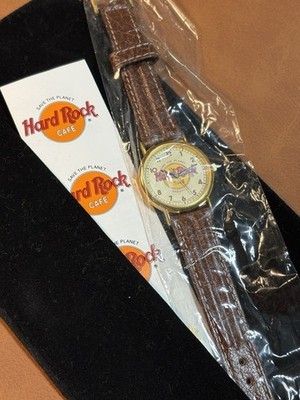 Vintage Hard Rock Cafe Nashville Save The Planet Women s Gold Tone Watch,Runs