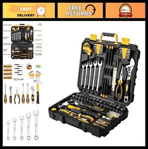 158-Piece Ensemble d'outils ménagers - Outils à main de réparation automatique avec boîtier de rangement