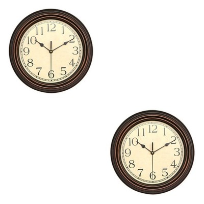  2 Count Wand Uhr Für Wohnzimmer Wanduhr Nicht Tickende Analoguhr