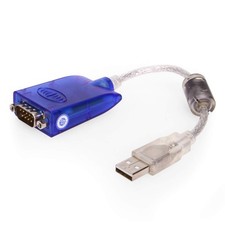 Windows 7/8/10/11 USB to RS232 Serial Adapter w/FTDI Chip, 12in. Cable, Indic...