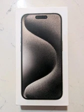 Apple iPhone 15 Pro Natural Titanium 128 GB Empty Box + charging cable Only