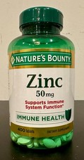 Nature's Bounty Zinc Immune Health 50mg, 400 Tablets EXP 10/2028 NEW 