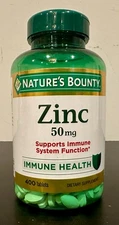 Nature's Bounty Zinc Immune Health 50mg, 400 Tablets EXP 10/2028 *NEW*