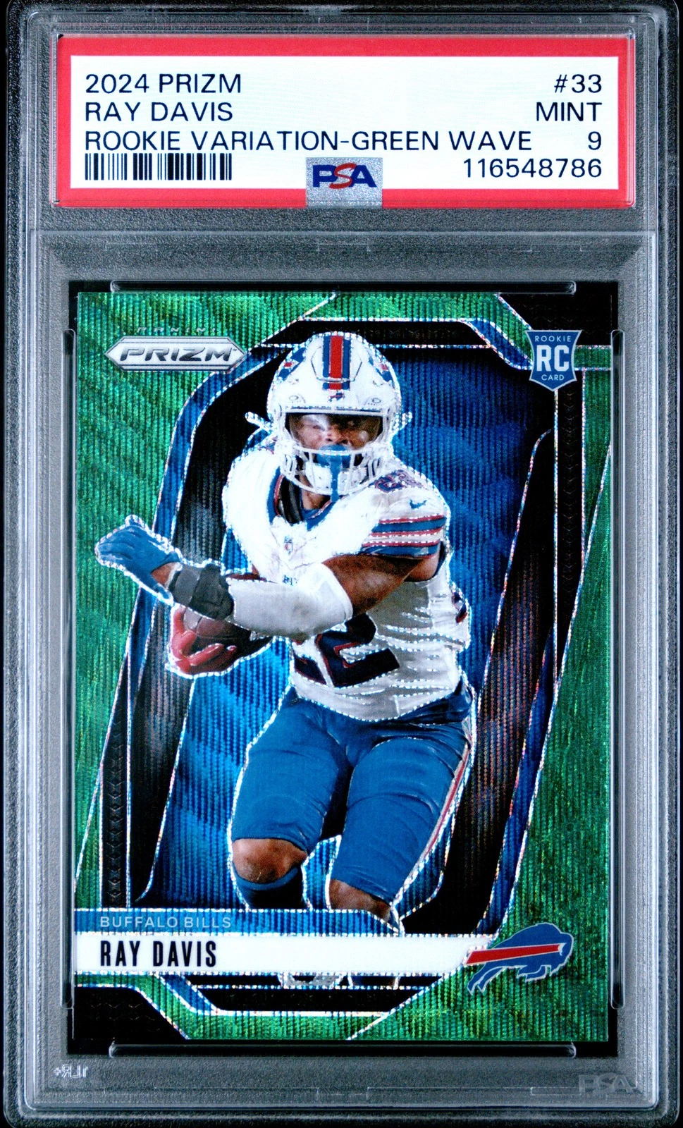 Ray Davis Panini Prizm Rookie Variation #33 Green Wave