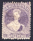 NZ New Zealand QV 3d Lilac Chalon Part Gum   REF: NZC20