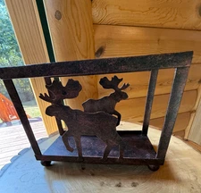 Rustic Metal Moose Napkin Holder Cabin Lodge Decor