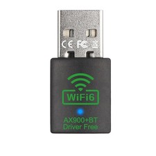 WiFi 6 USB Adapter with Bluetooth 5.4, AX900Mbps Dual Band 2.4G/5G, Black