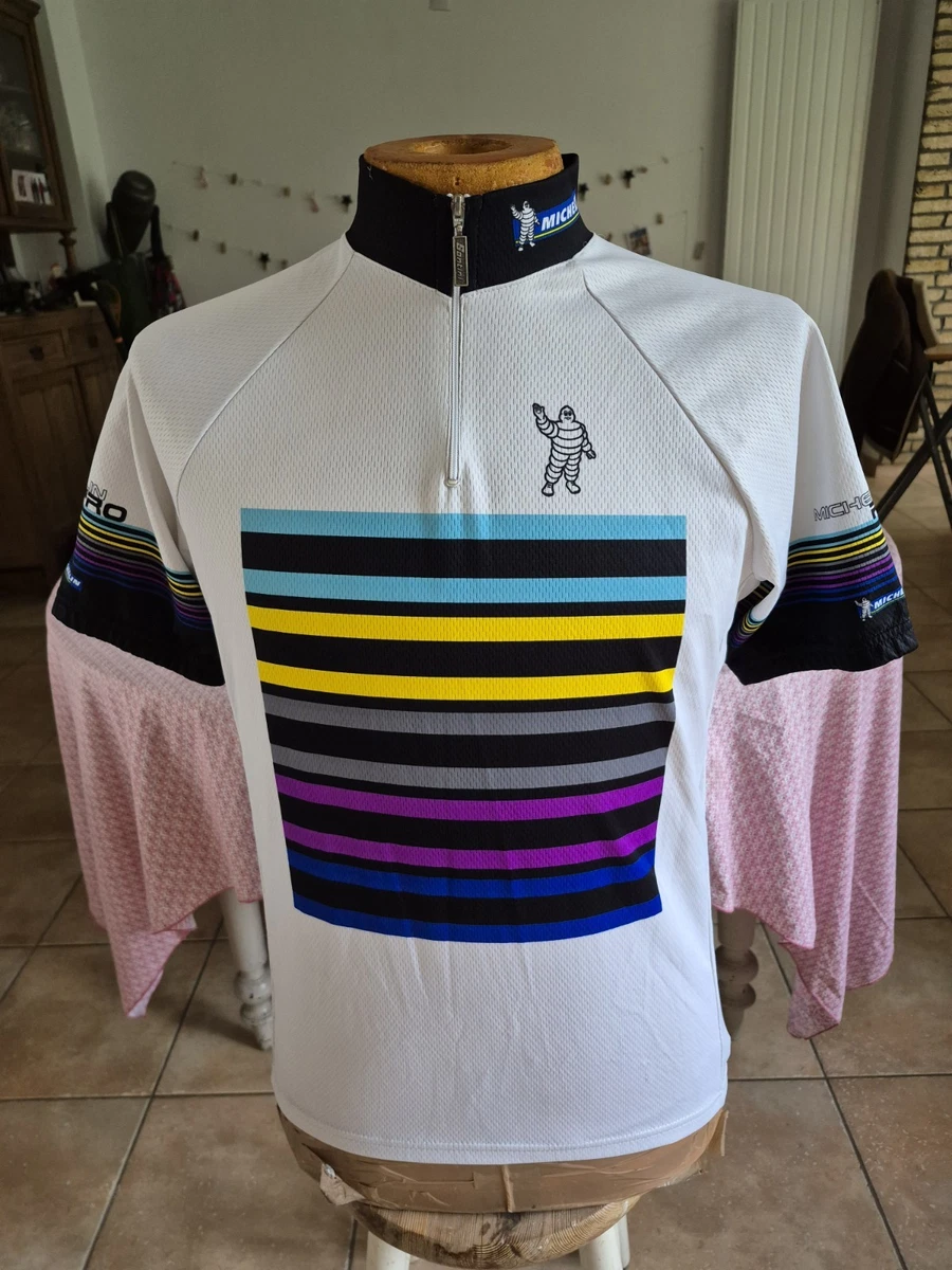 Maillot Vélo Vintage Great West MS 150 Blanc - Taille 2XL Homme