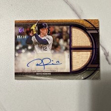 2025 Topps Museum Rhys Hoskins Purple Dual Relic Auto #15/20 - Brewers