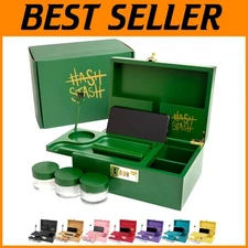 Airtight Bamboo Stash Box - Combo Lock & Accessories