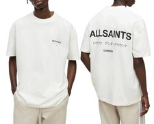 Image of All Saints Unisex Omnium Lisa T-Shirt Designer Boxy Crew Neck Fit Tee 2 Color