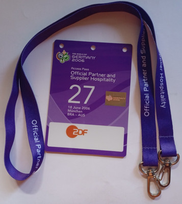 Genuine VIP ticket World Cup Germany 2006 BRAZIL - AUSTRALIA - ZDF! Top