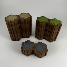 Heroscape Lot of 22 2 Hex Tiles Grass - Stone - Sand Tiles Used Fast Ship 