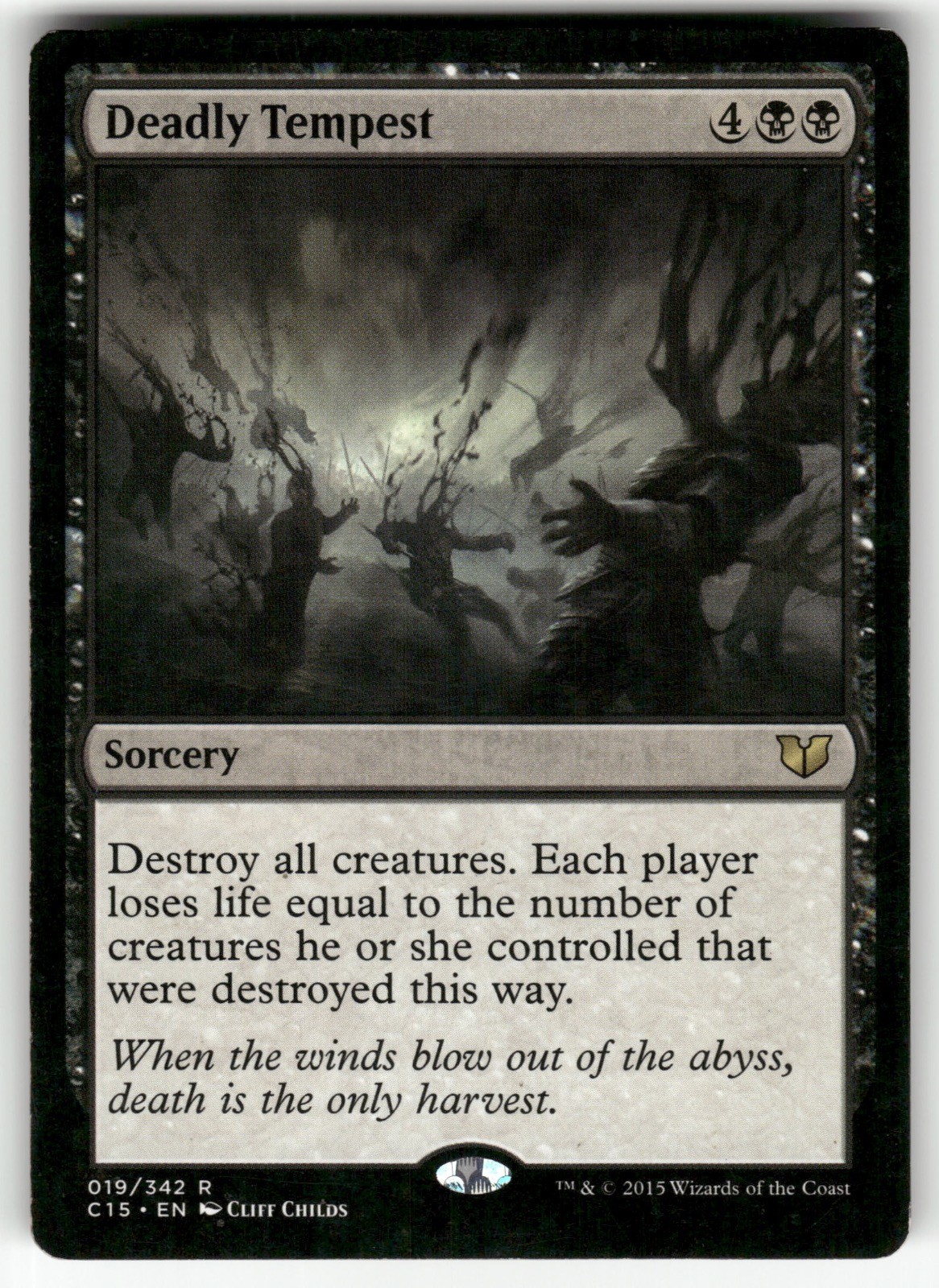 Deadly Tempest 19 Rare Commander 2015 Magic: The Gathering Heavily Played