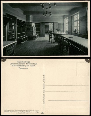 Bad Godesberg-Bonn Landeshauptmann Horion-Haus, Gastraum Jugendherberge 1934