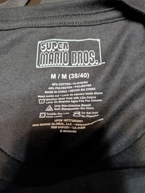 New Super Mario Bros. "HERE WE GO!" NES World 1-1 T-Shirt Black Size M Nintendo