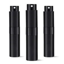 3Pcs 8ml Cologne Travel Bottle, Perfume Atomizer, Refillable black