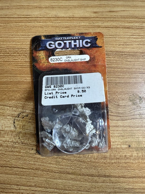 Warhammer 40k Battlefleet Gothic Ork Onslaught Ship BRAND NEW SEALED metal OOP
