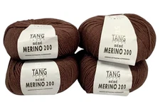 8-Tang Yarn Merino Wool 200 Balls Brown Extra Fine Superwash 1.8 Oz Each