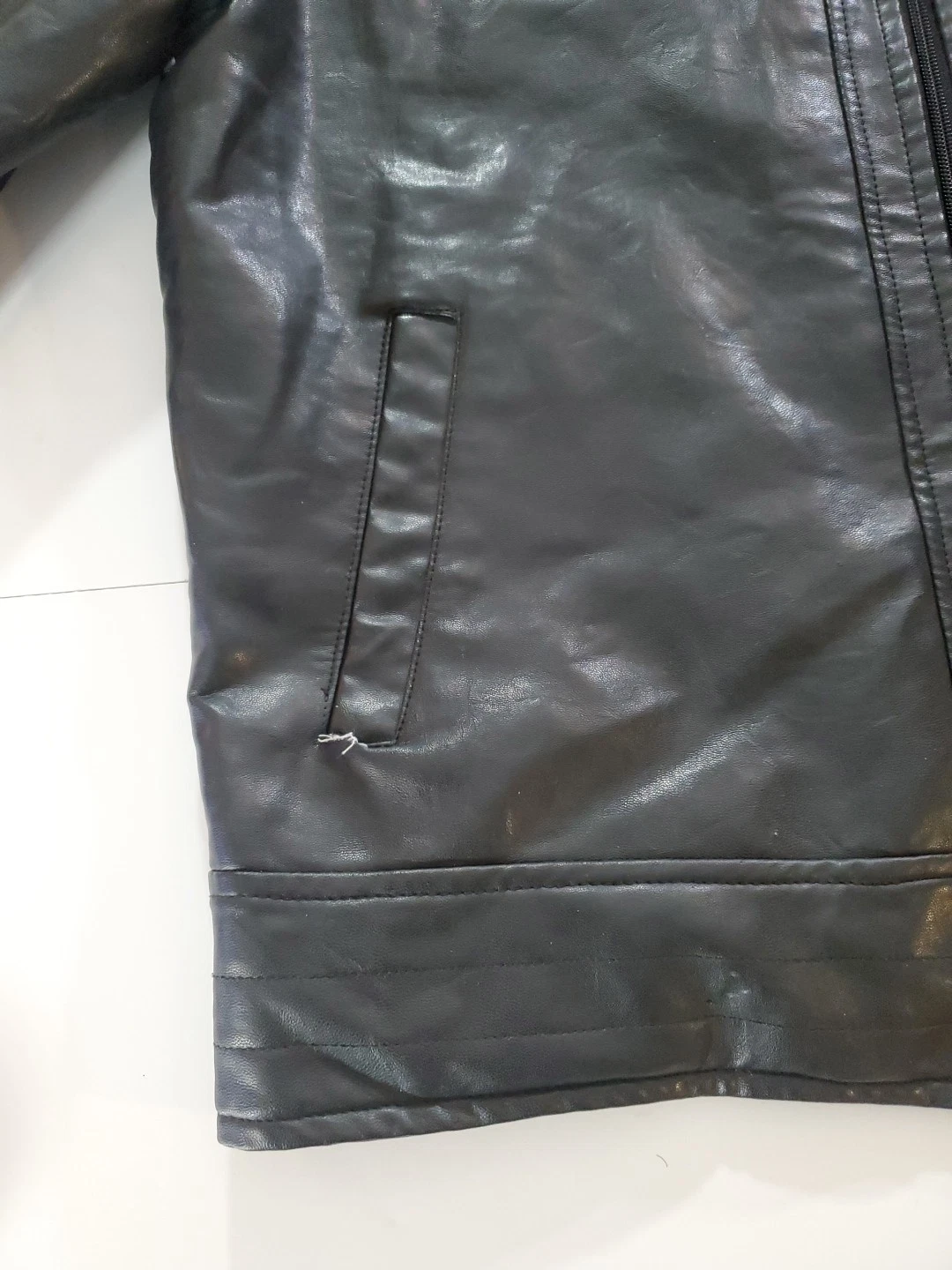 AC Luxury Collection Men’s Black Leather Jacket Size Large Made In Italy image 6