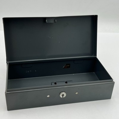 VTG ASCO Art Steel Co Steelmaster  Metal Box No Key 10.'' x 4.5'' x 3'' Bond Box