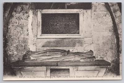 EU Frankreich Grab von Helene de Melun 1472 Notre Dame Kirche Krypta Postkarte