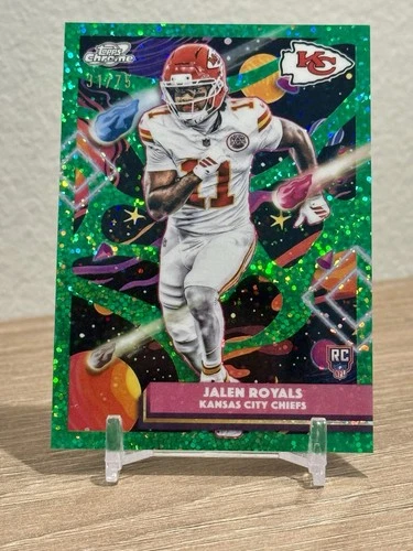 2025 Topps Chrome Cosmic #151 Jalen Royals Green Space Dust Refractor RC /75