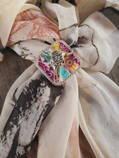 Scarf Slide, Wild Rag Scarf SLIDE Western accessories, bandanna slide, longhorn